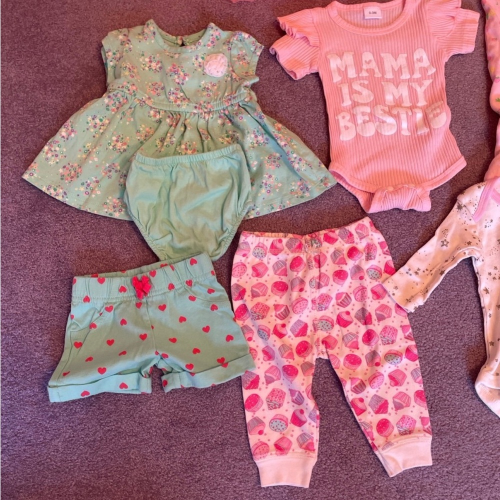 Lot Of Baby Clothes 0-3 Months - Picture 2 of 7